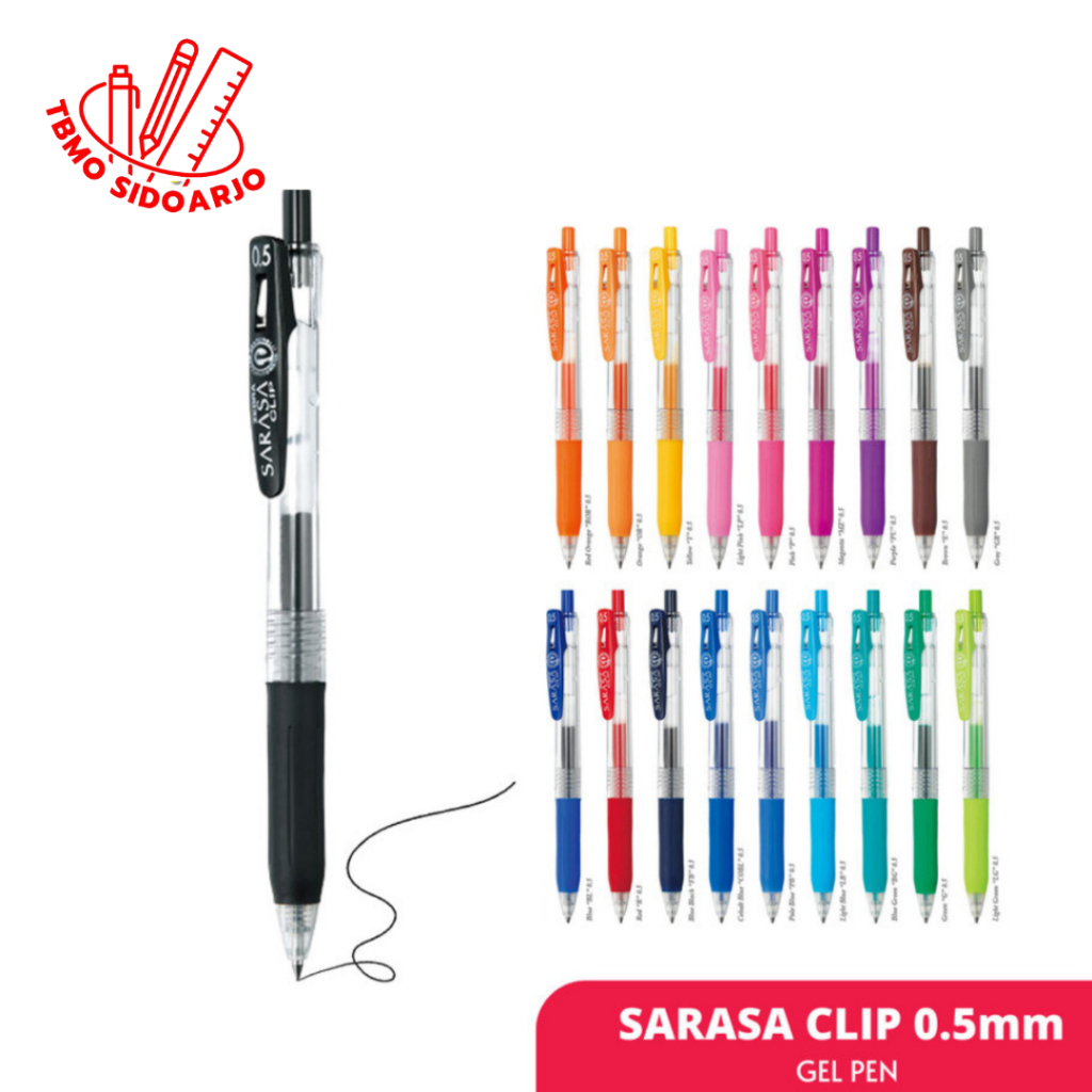 

TBMO Bolpen Zebra Gel Pen Pulpen Sarasa Clip - 0.5 mm - Pcs