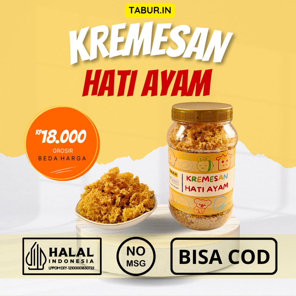 

KREMES HATI AYAM NO MSG | KREMESAN HATI AYAM TABUR.IN (GROSIR)