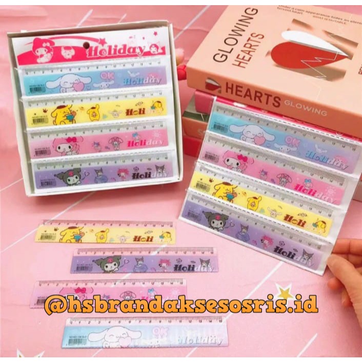 

PENGGARIS FANCY 15CM IMPORT / PENGGARIS KARAKTER SANRIO / GARISAN MIKA LUCU / SANRIO CUTE RULER / HDR6311