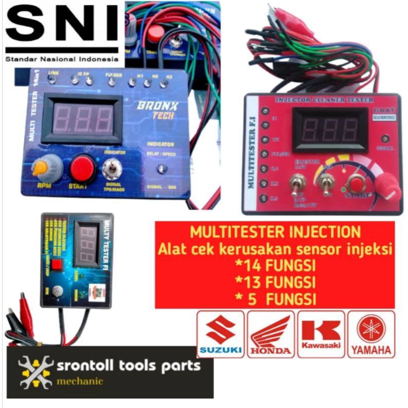 Multitester digital fi alat cek kerusakan sensor injeksi alat riset motor injeksi tester digital mul