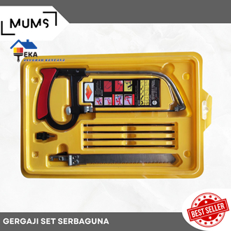 Gergaji Mini / Gergaji Ukir Kerajinan Serbaguna Gagang Pipa Besi Magic Saw Gergaji Tangan Manual Set