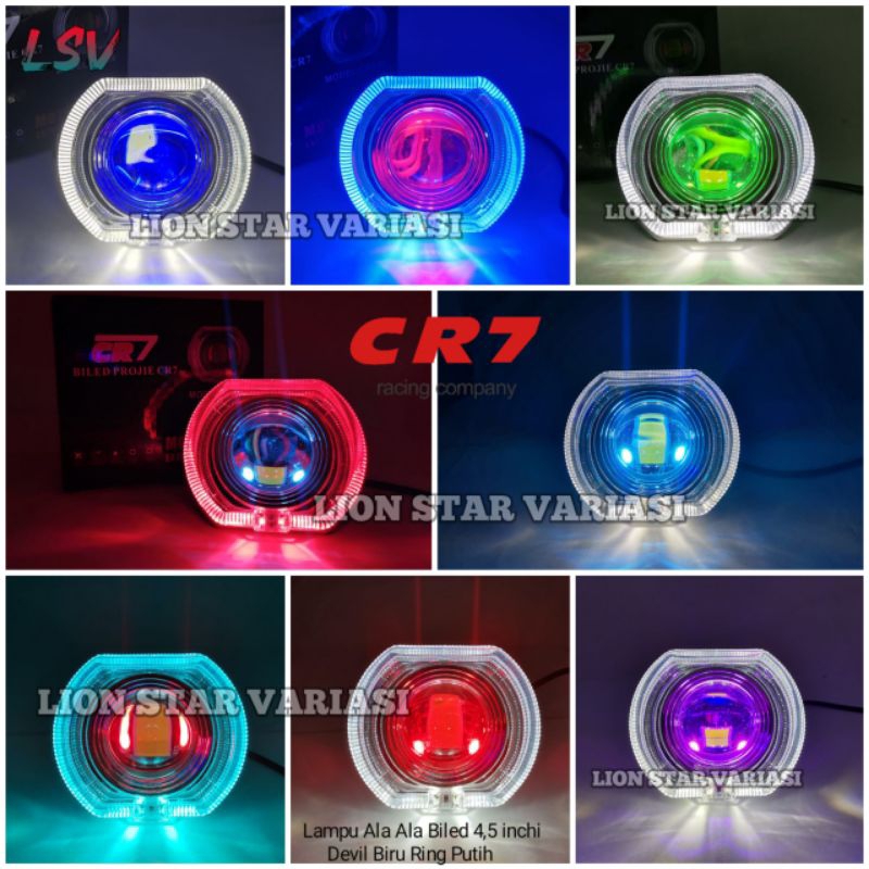 Lampu Ala Ala Biled Cahaya CUT OFF CR7 LED Projie Projector Biled Motor Mobil Universal Waterproof
