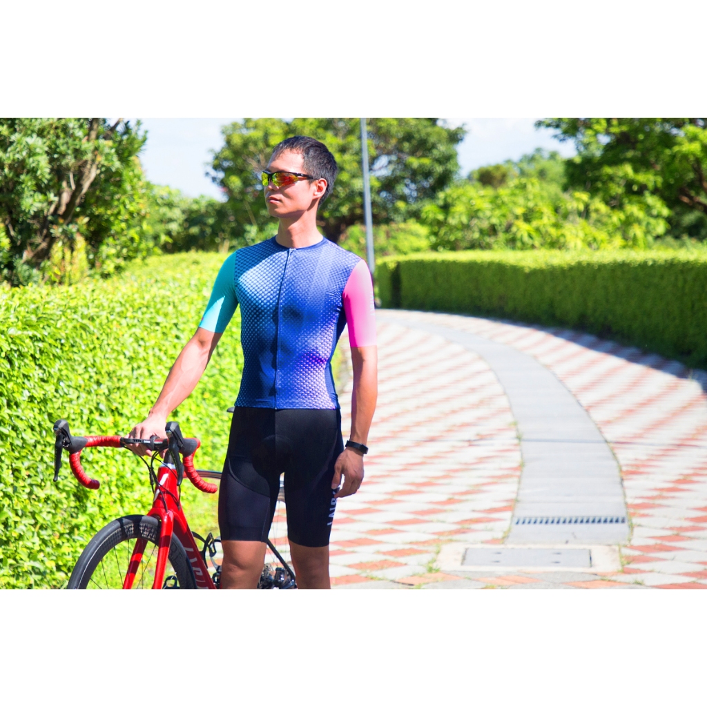 Jersey BAISKY Men Short Sleeve Aurora Blue