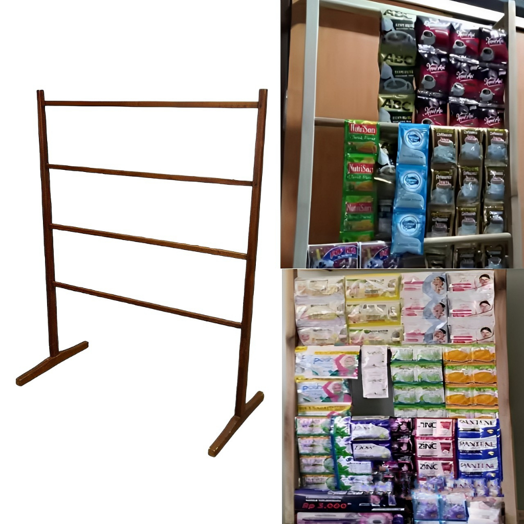 Rak Warung Tangga Berdiri Rak Display Dagangan