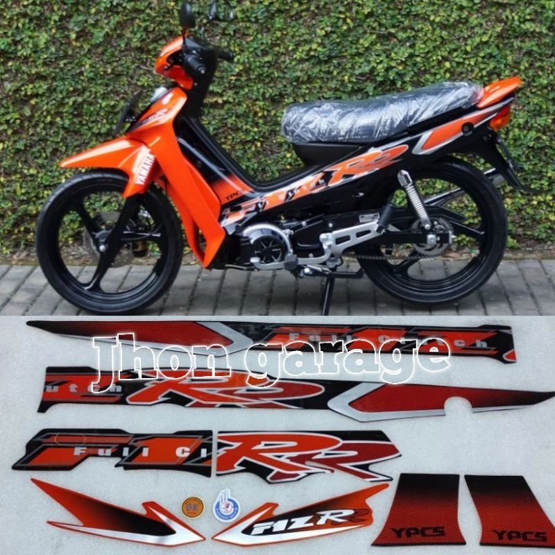 Lis stiker striping motor FIZ R 2001 2002 warna oranye model original incluc