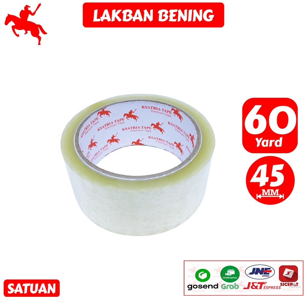 

Lakban Coklat KSATRIA Tape 45MM 60 Yard Bening/Coklat