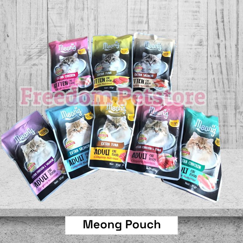 Makanan Kucing Basah Meong Pouch 85gr