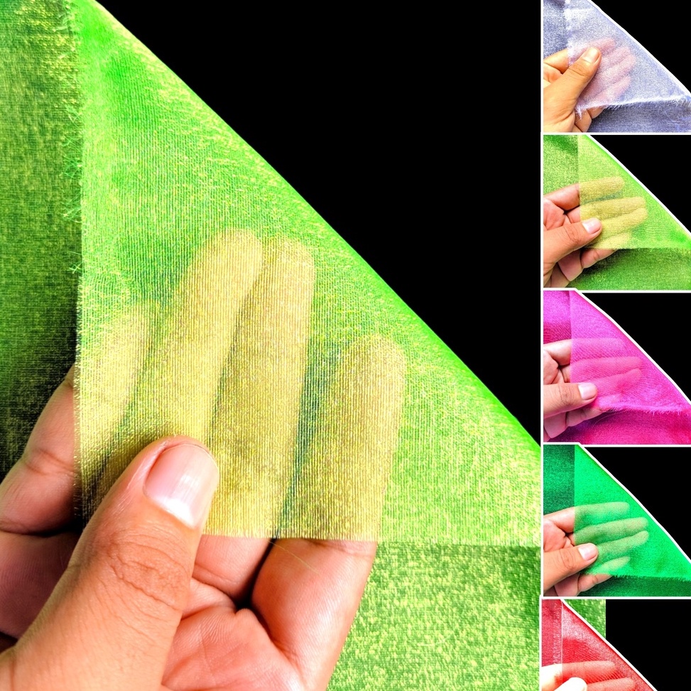 KODE A43P 1 Meter Kain Umpan Pancing Sabiki  Kain Sutra  Kain kaca Organza