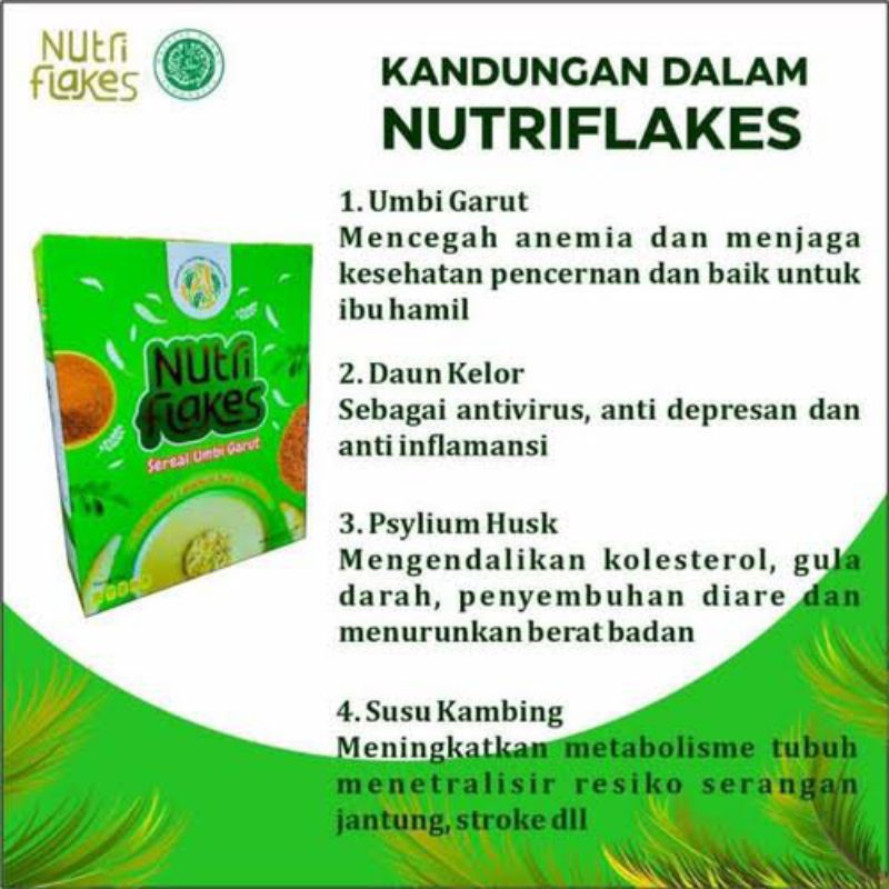 

Nutriflakes Sereal Umbi Garut Asam Lambung - Ampuh Mengatasi Asam Lambung Gerd, Maag 1 Box