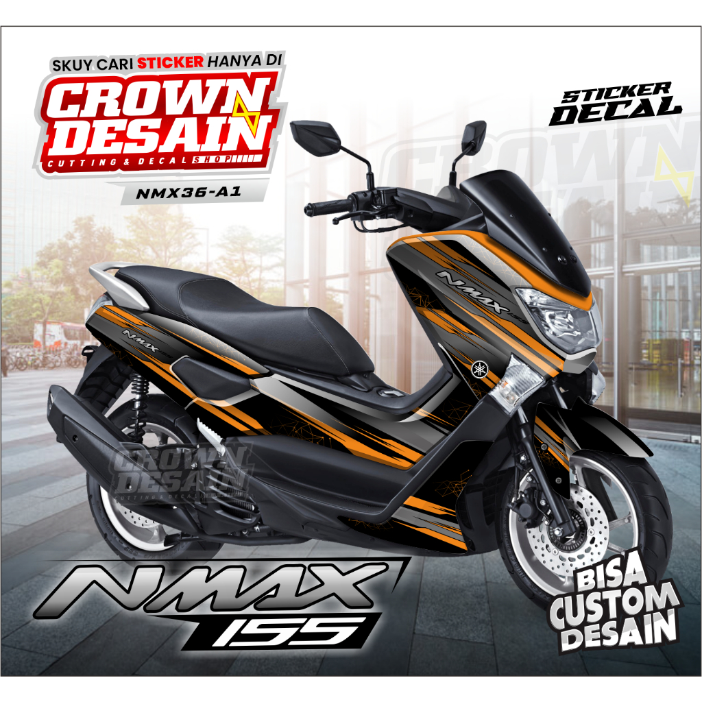 Striping Decal Stiker Lis Body Motor Yamaha NMAX OLD 155 Full Block - Full body Dekal NMAX 155 - Var