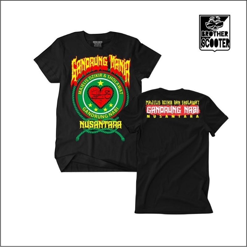KAOS MAJELIS SHOLAWAT GANDRUNG MANIA GANDRUNG NABI LOGO DEPAN BEST SELLER DISTRO TERVIRAL