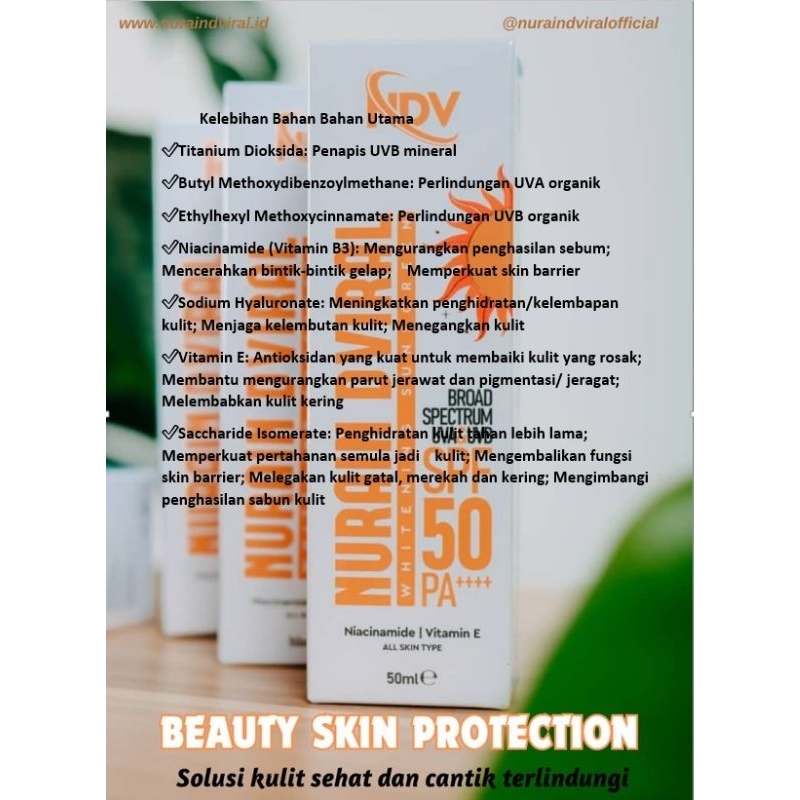 SUNCREEN NURAIN SUNCREEN TERBAIK BISA UNT ANAK ANAK BISA UNTUK PERAWATAN MALAM