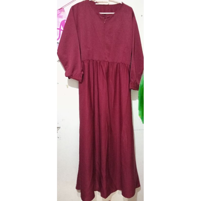 gamis maroon ukuran S