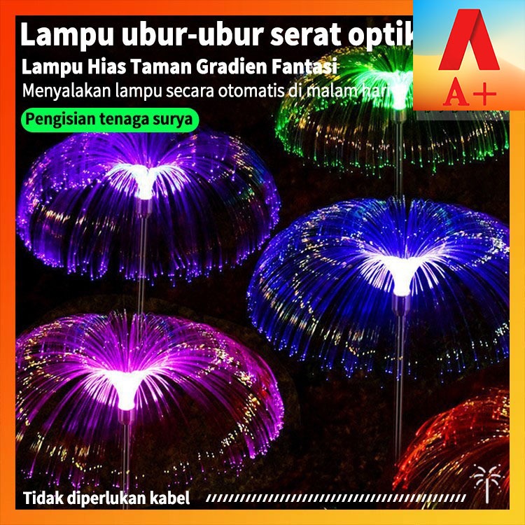 A+ Lampu bunga hias taman tenaga surya Outdoor/Lampu air mancur/Lampu taman LED solar berubah 7 warn