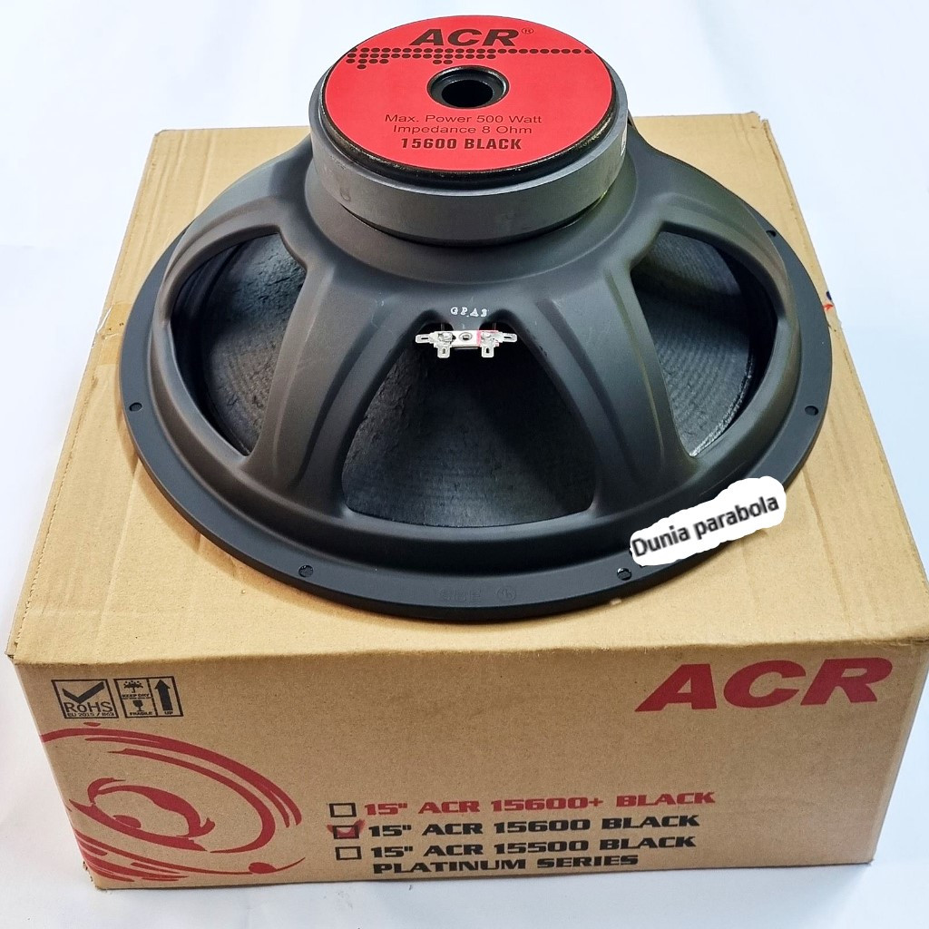 SPEAKER ACR 15" 15600 BLACK ACR WOOFER 500 WATT