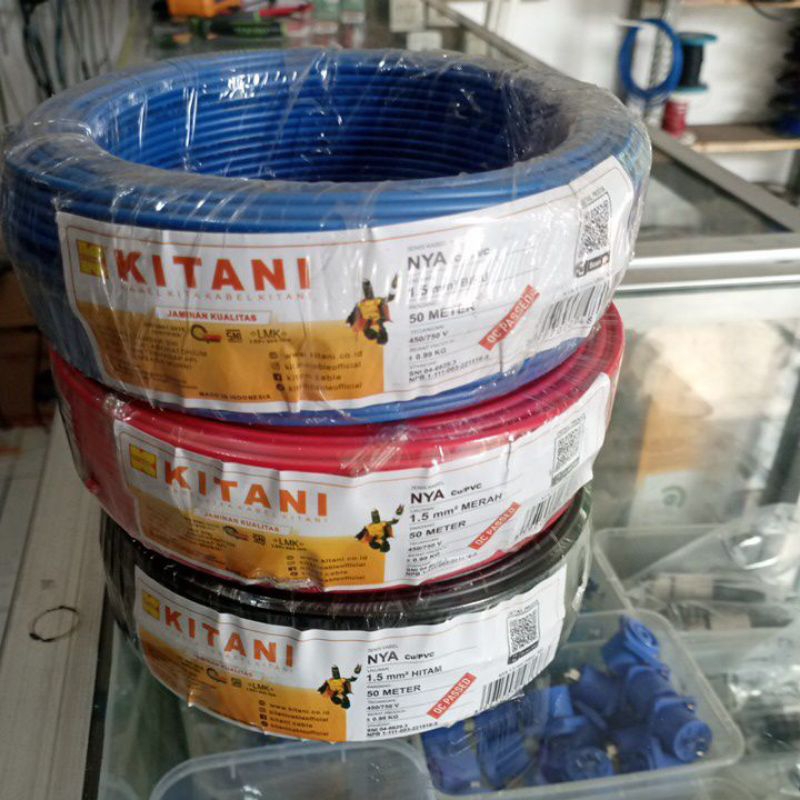 Kabel Listrik NYA 1,5 MM KITANI 50 M Engkel Tunggal