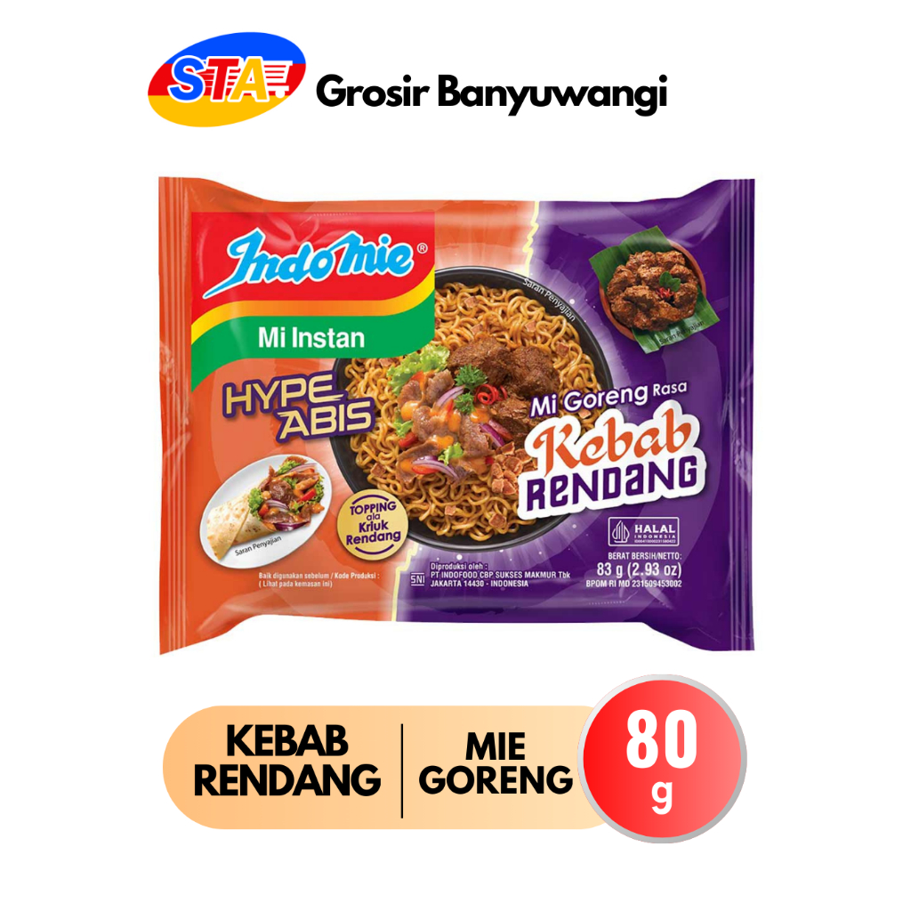 

[JATIM-BWI] INDOMIE KEBAB RENDANG 83G | MIE KUAH