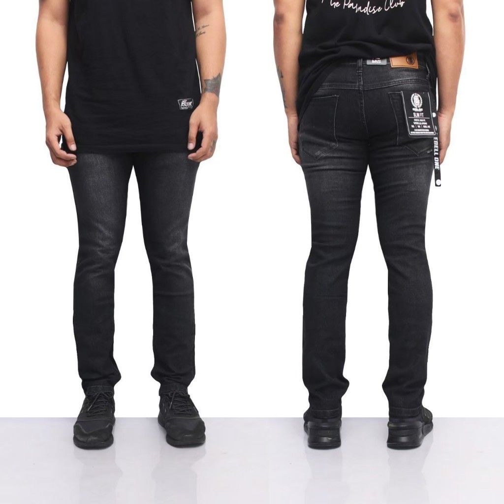 Celana jeans polos black jazz best seller / jeans pria / celana jeans skiny slimfit premium