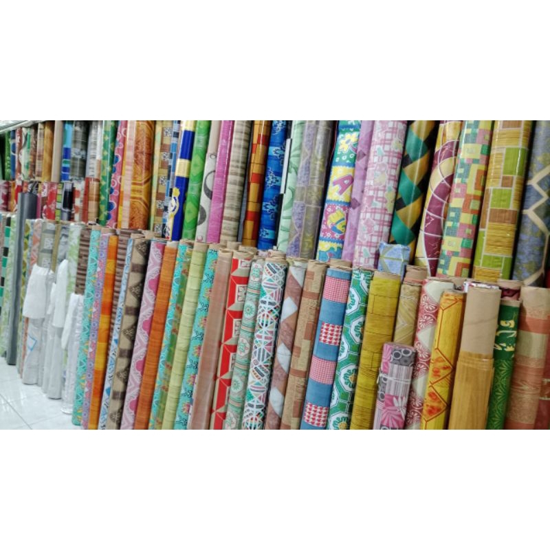 tikar lantai plastik 1 roll lebar 2 meter, permukaan seperti kulit jeruk