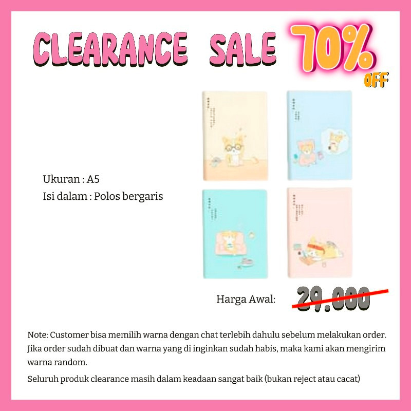 

[GARANSI 7 HARI] MARSHOFFICIAL NEW STYLE DIARY NOTEBOOK BUKU HARIAN IMPORT MOTIF NERDY CAT