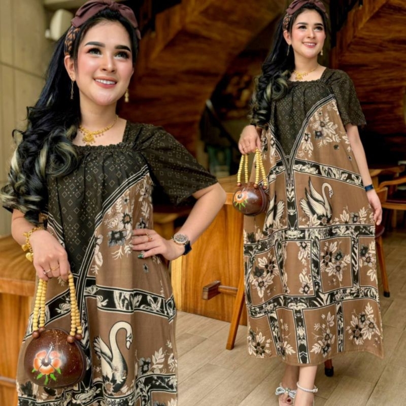 Daster Fuji Motif Terbaru/Daster Kekinian/Daster Fuji Motif Kekinian/Daster Fuji Warna Kalem