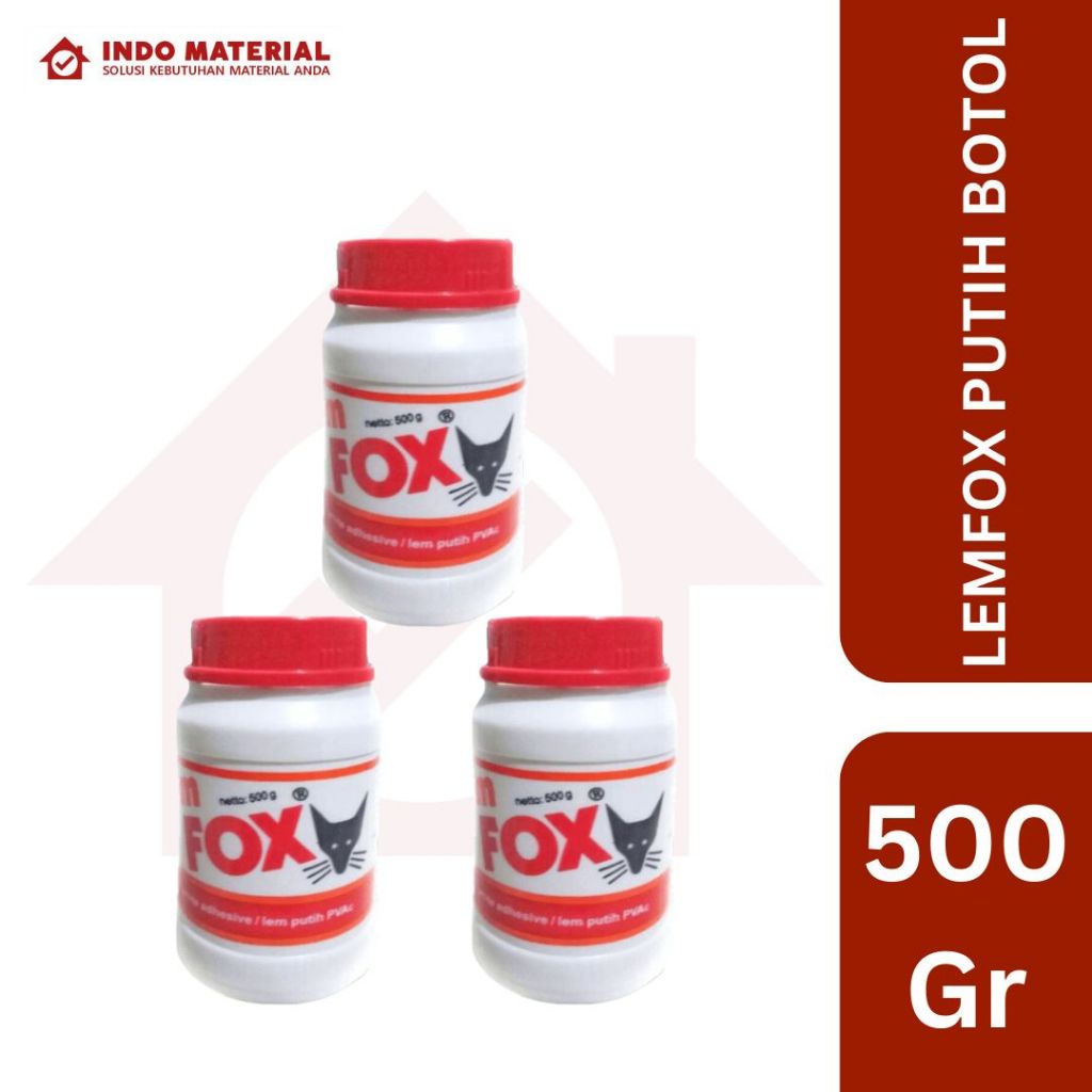 

Lem Fox PVAc Botol 500 gr | Lem Serba Guna Kayu & Kertas