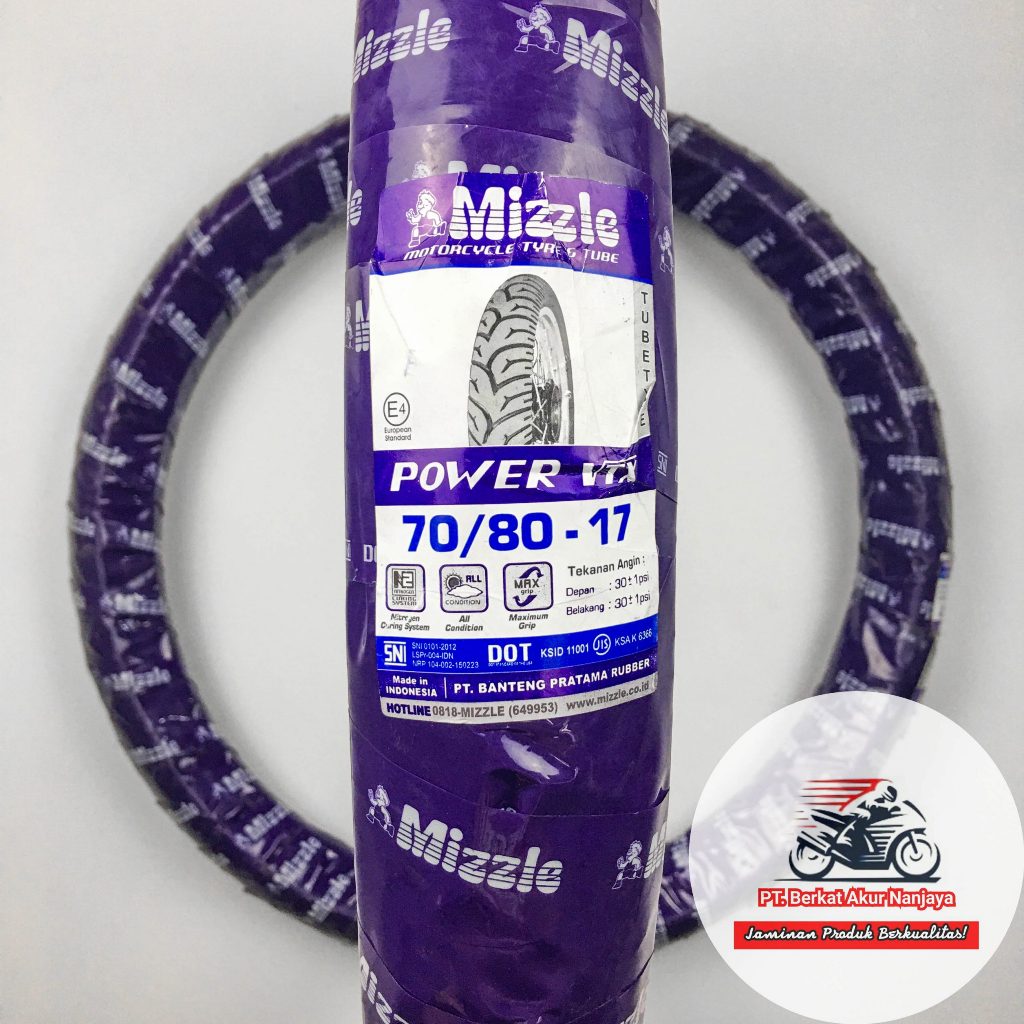 MIZZLE POWER VTX 70/80-17 BAN LUAR MOTOR BEBEK RING 17 MIZZLE VTX BUKAN TUBLESS