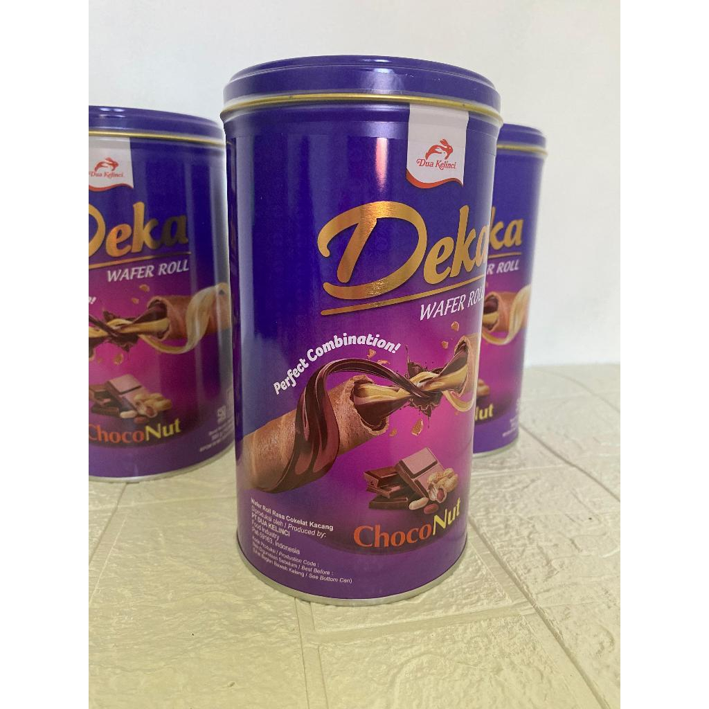 

Deka Kaleng Wafer Roll 300gram rasa Choconut Biskuit Kaleng Enak Model Astor