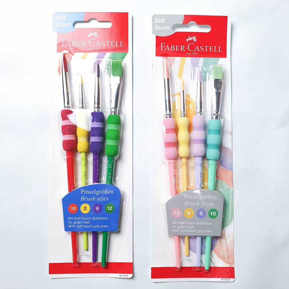 

KODE E98O Faber Castell FaberCastell Kuas Lukis Set Cat Grip Brush Set Colours