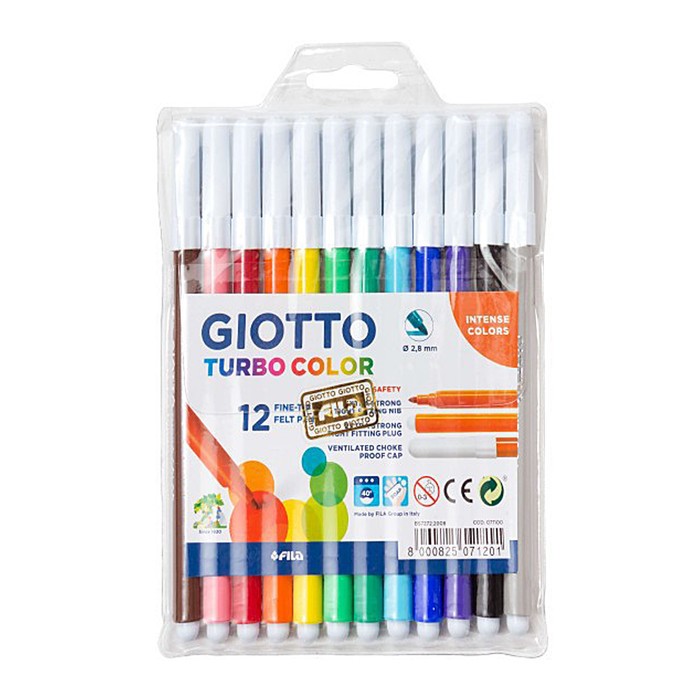 

Spidol warna Giotto Turbo Color 12 Warna
