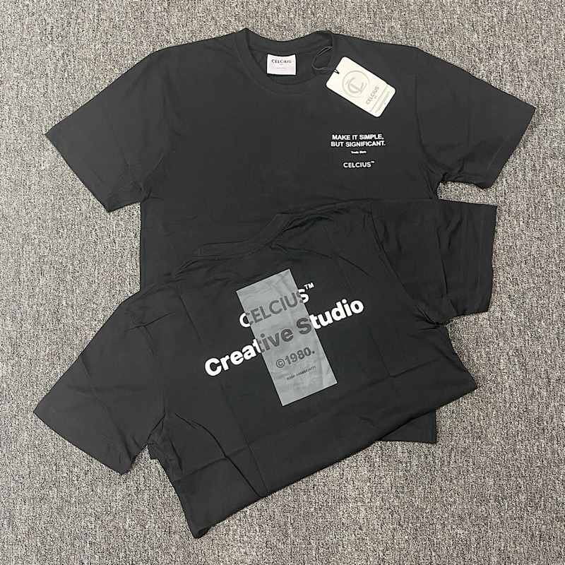 AMD 339 KAOS CELCIUS###i PRIA MOTIF BOLAK BALIK HITAM