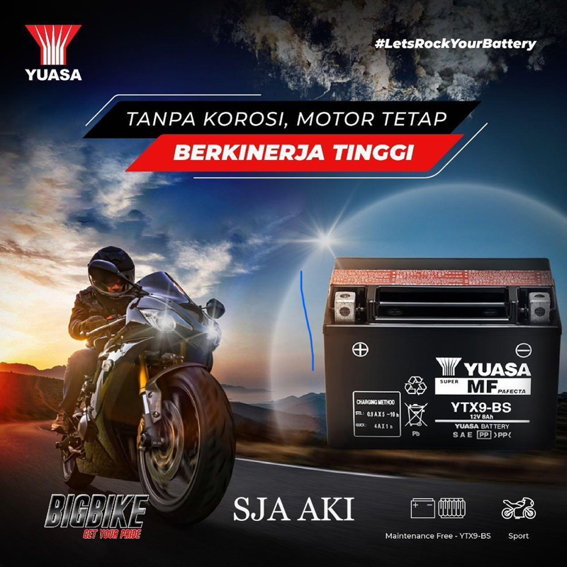 AKI MOTOR YUASA YTX9-BS