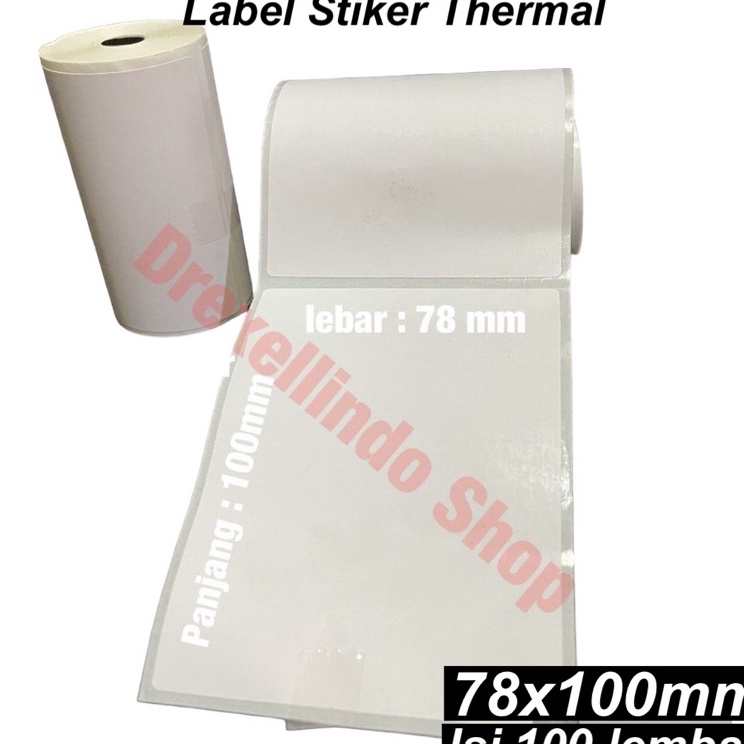 

Trendy Kes Thermal Label Stiker 78x1mm Gap isi 1 lembar