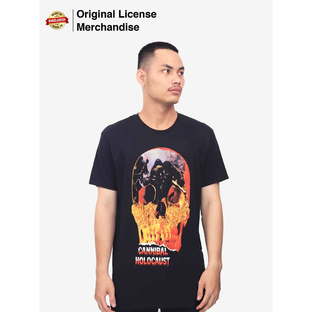 Kaos Baju Tshirt Pendek Katun Musik Metal Pria Unisex Premium Original CANNIBAL HOLOCAUST Cannibal H