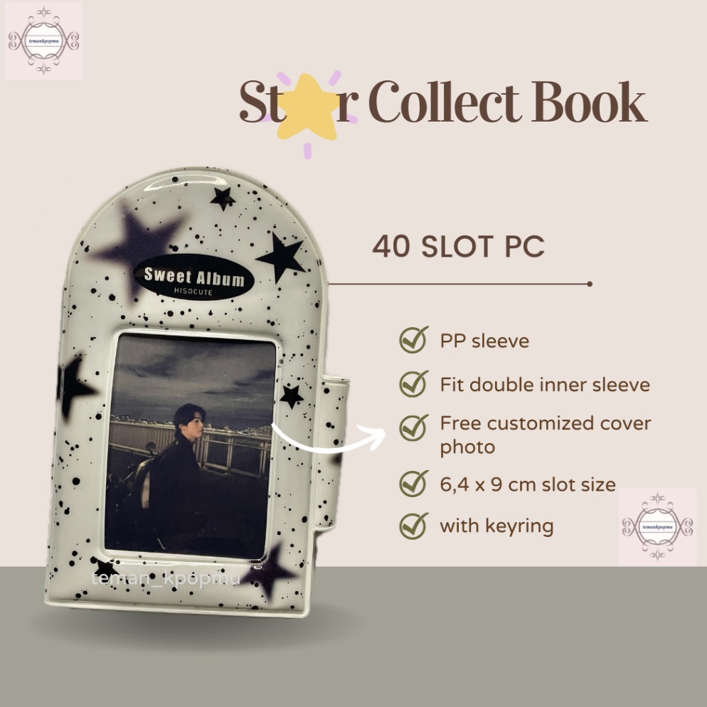 KODE V99D Free cover Star Collect Book 1P Kolbuk Kancing isi 4 Slot Album Photocard Kpop  Album Mini