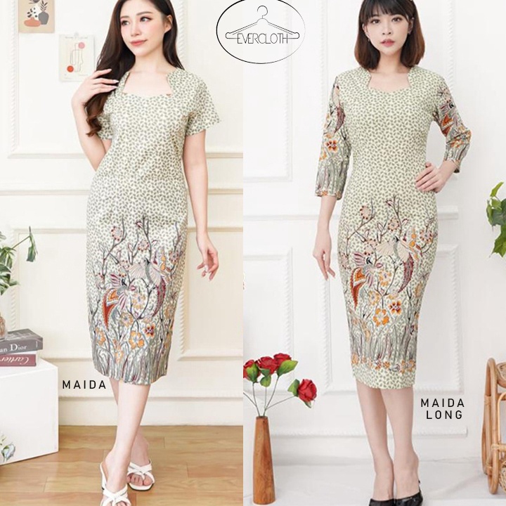 Terbaru 33 Evercloth Maida Dress Wanita Batik Couple Modern Dress Batik Modern Gaun Pesta Dress Bati