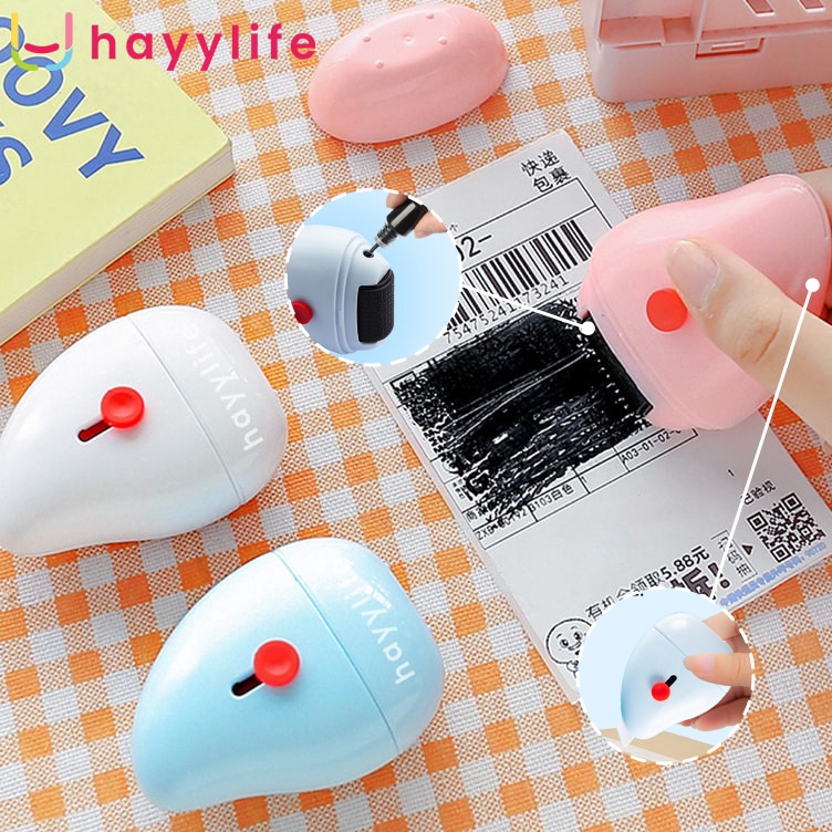 

KODE L18T HAYYLIFE Roller Stamp 2 In 1 Stempel Pelindung Rahasia Melindungi Privasi Cutter Stempel Penutup Data Stempel Penutup Alamat HLAIA556