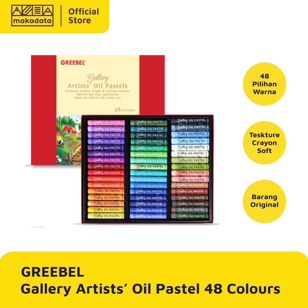 

KODE B75W CRAYON OIL GREEBEL ARTIST 48 WARNA MURAH