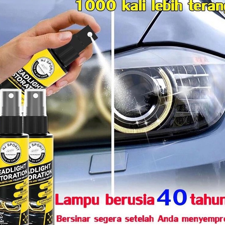 Headlight Restored  Pengkilap Mika Lampu  Headlamp PolishPembersih Kaca Lampu Mobil Kusam  Headlight