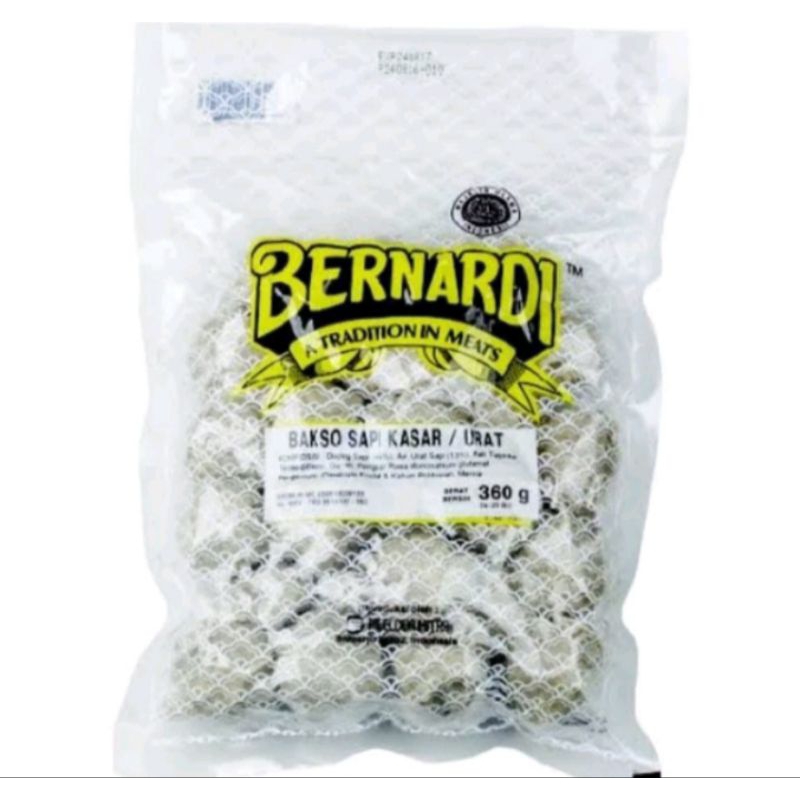 

Bernardi Bakso Sapi Kasar / Urat 360gr isi 25pcs