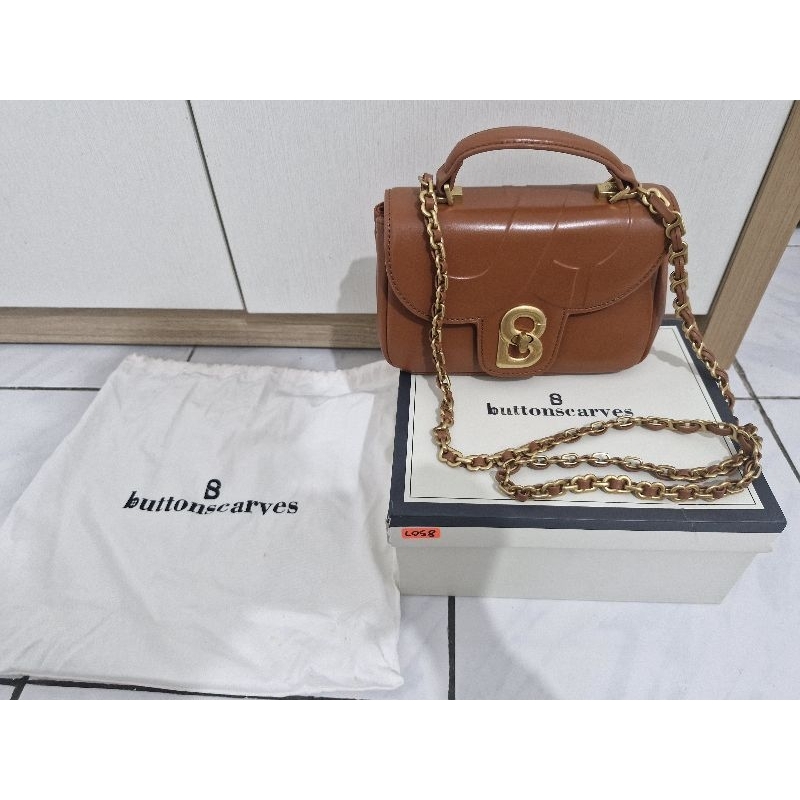 Tas Buttonscarves Alma Flap Small - Ginger