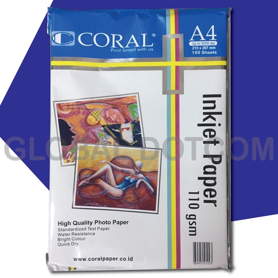 

CORAL INKJET PAPER A4 11gsm 1 pack 1 lembar