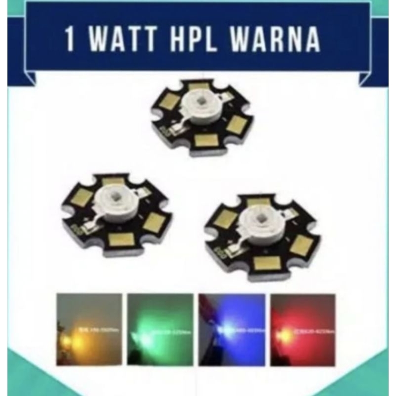 [Ecer] Led HPL 1 watt + pendingin Star