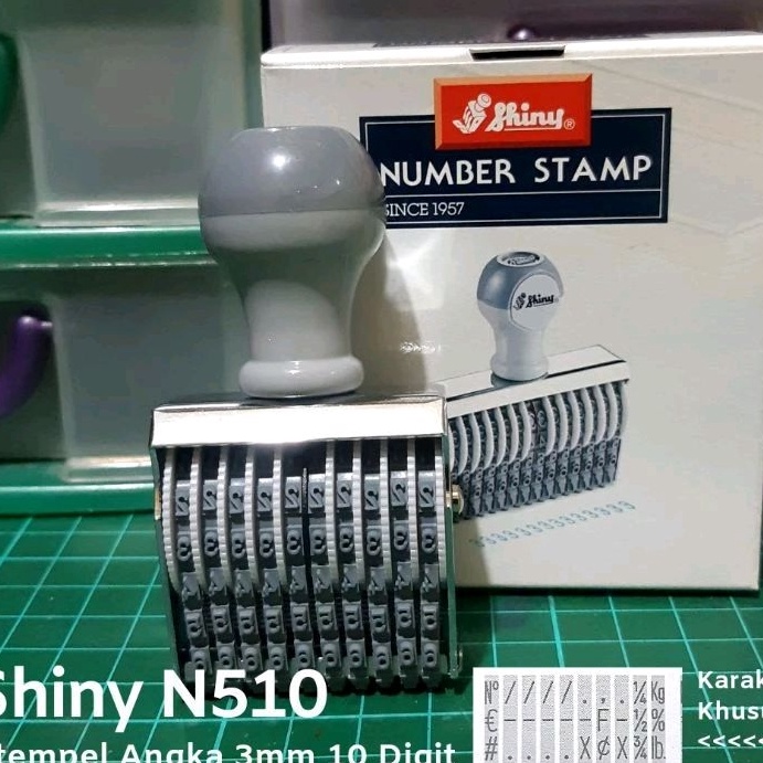 

Stempel Manual Huruf Angka 1 Digit 3mm 4mm 5mm Shiny N51 N41 N31 N31A N31A