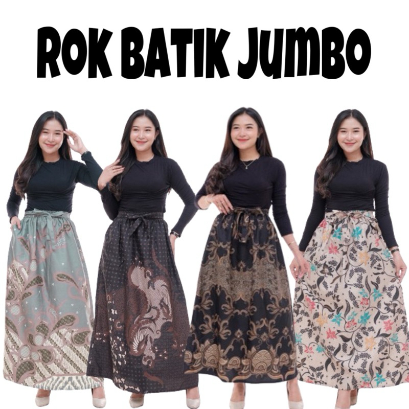 [JUMBO] ROK BATIK PANJANG DEWASA JUMBO ROK PAYUNG WANITA BIGSIZE KLOK MOTIF TERBARU