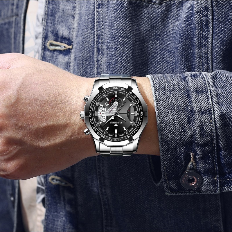 FNGEEN Jam Tangan Pria Kedap Air jam Fashion Jam Tangan Olahraga Militer Jam kasual Jam Pria ORI