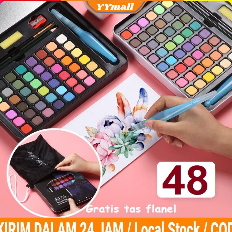 

CODCat Air Watercolor Set 3648 Warna Water Color Alat Cat Air Lukis Set Termasuk Kuas Dan Kes Gambar Spidol Warna Cat Warna Cat Melukis Anak Set Cat Akrilik Cat Air