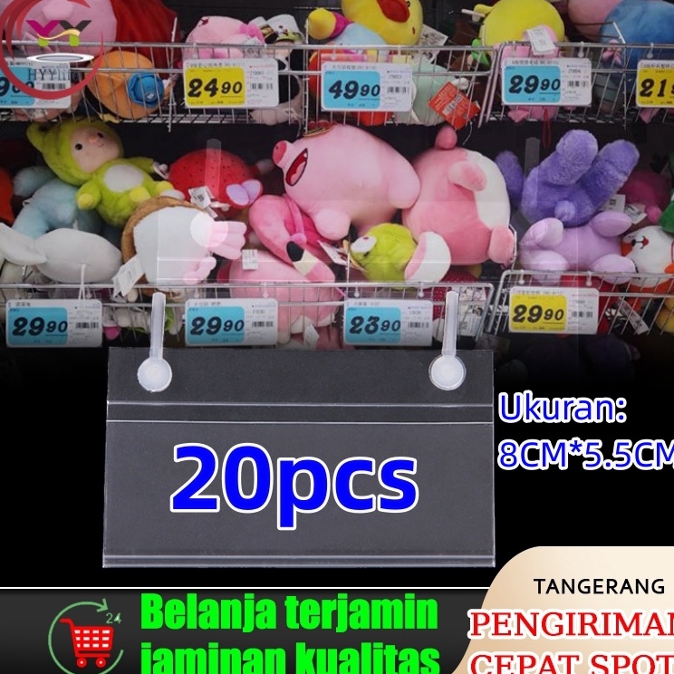 

Essential 2pcs Price tag Gantung Label Harga Mika Price Tag Holder