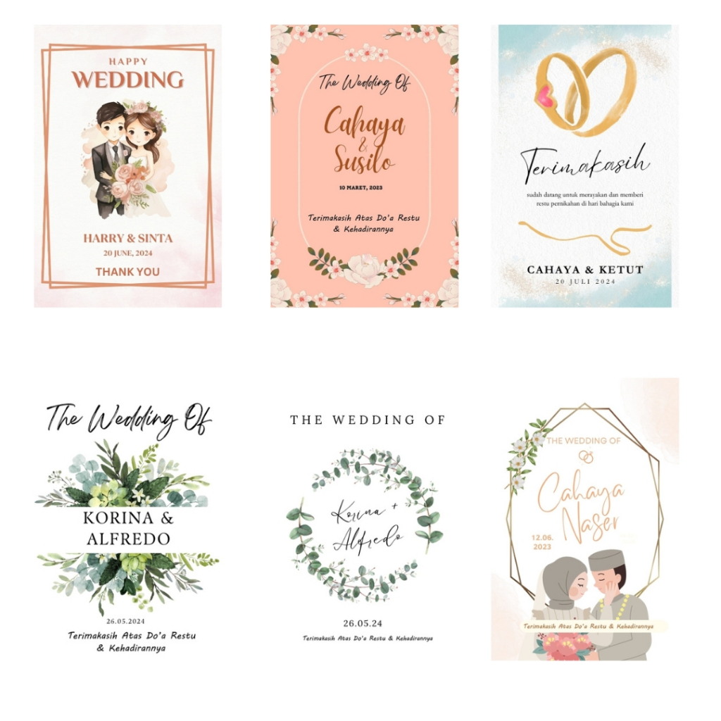 KARTU UCAPAN - KARTU PERNIKAHAN - KARTU UCAPAN RUSTIC - THANKS CARD - TAG SOUVENIR - SOUVENIR