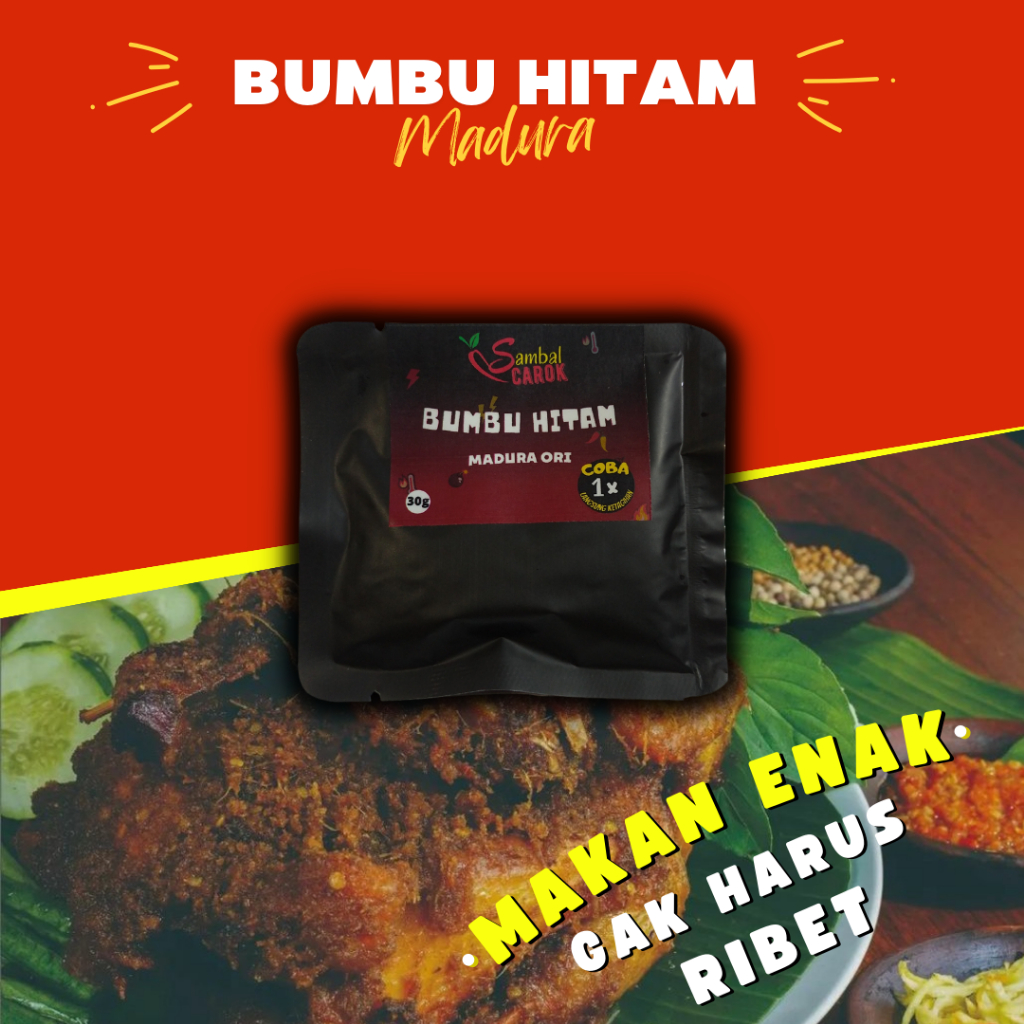 

bumbu sambal hitam sachet sambal Ireng madura sambel bebek 30g
